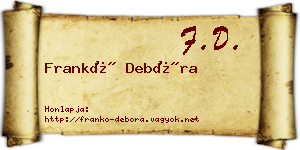 Frankó Debóra névjegykártya